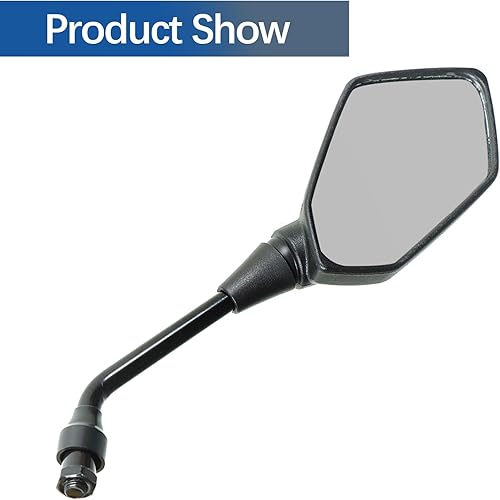 Miniatura 4 de WFLNHB Espejos laterales de visión trasera con reemplazo de perno roscado en sentido de las agujas del reloj de 0.394 in para Can-Am Outlander
