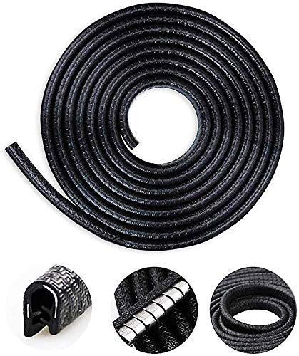 Allure AutoRubber Car Door Protector Car Door Edge Guards U Shape Edge Trim Rubber Seal Protector Car Protection Door Edge Anti-Collision Rubber Clips 5 Meter(Black) for Nissan Sunny