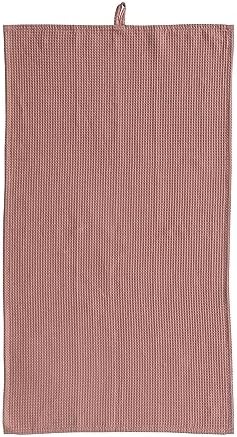 Creative Co-Op Oversized Woven Linen and Cotton Waffle Decorative Tea Towel with Loop for Dining and Kitchen, Putty Color image 4