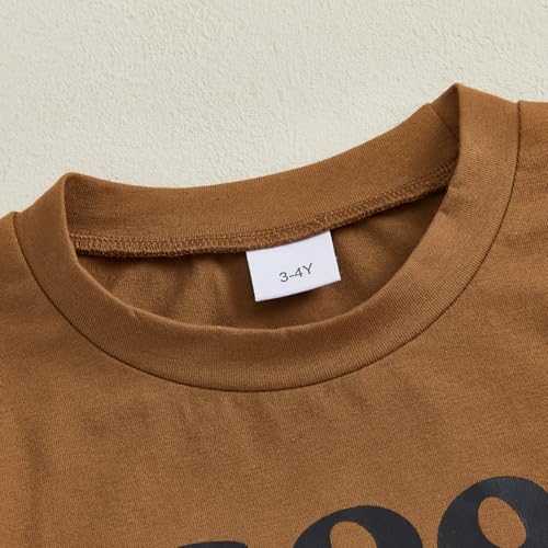 Halloween Shirt for Kids Toddler Boys Halloween T-Shirt Short Sleeve Ghost Funny Letters Print Cotton Top4