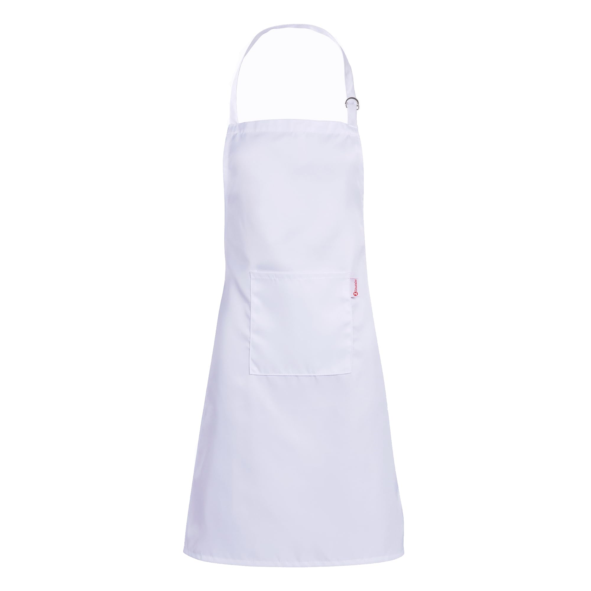 Zihuatailer Kids Apron White, Children's Chef Apron with Pockets for Boys and Girls Aged 5-12, White