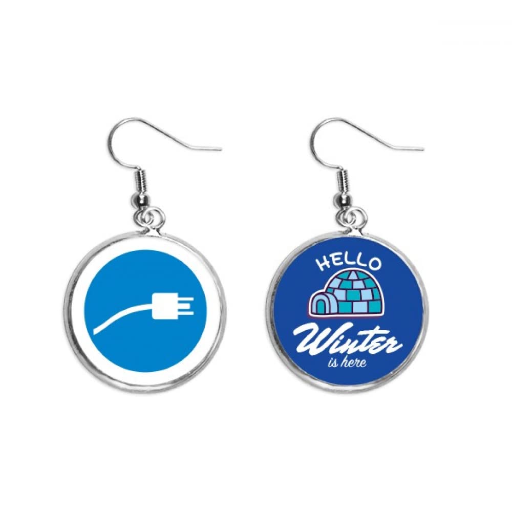 Pendiente de gota de hielo azul con cable de carga modelo tipo c para invierno 5
