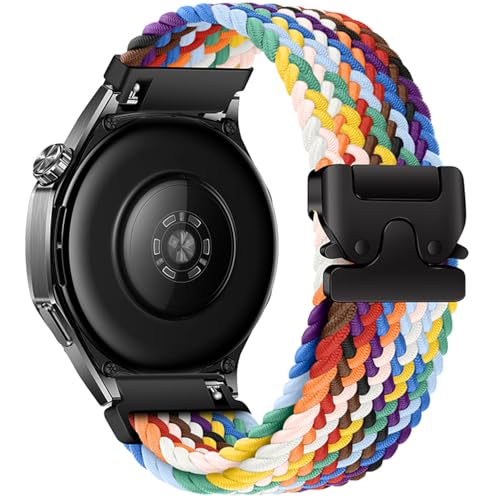 Image of XMUXI 22mm Watch Band Compatible with Huawei Watch GT6 GT5 /GT 4 46mm Nylon Strap Huawei Watch 4 Band for GTR 4 Venu 2 /3,Vivoactive 4 Braided Watch Belt Parachute Metal Clasp(No Watch)