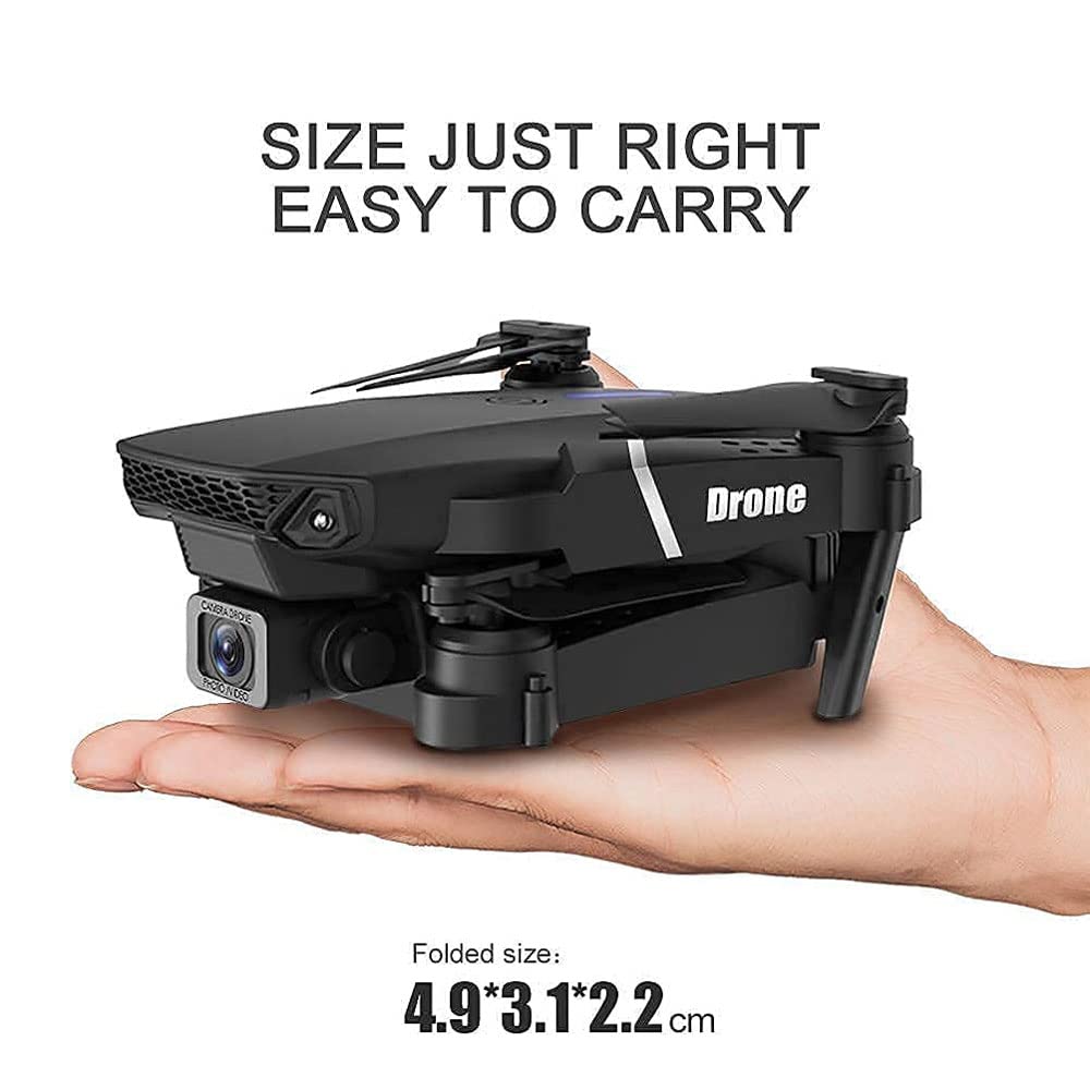 Foldable FPV Drone with 4K WiFi Camera for Adults and Kids Gesture Control RC Quadcopter with 2 Batteries Auto Hover Sensor Carrying Case (Black)