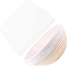 Amosfun 1 Conjunto De Cesta De Pão De Massa Fermentada Ferramentas De Cozimento Cestas De Vime Para Assar Pão Raspador De Massa Espátula De Bolo Cesta De Vime Kit De Bolo Coxo