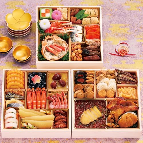 海宝漬 中村家 おせち料理 2026 海宝の幸 三段重 全43品 盛り付け済み 冷凍おせち 約4人前 お届け日:12月30日 美食サークル