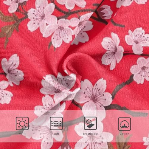 Cherry Blossoms Branches Red Toddler Girl Undies, Girls' Cotton Brief Underwear, 2T–8 Years3