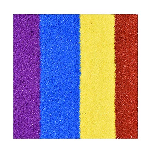 ALGWXQ Artificial Turf Wear Resistant Automatic Water Seepage Kindergarten Playground Fake Grass, 2 Thicknesses, Rainbow Color (Color : A, Size : 2x50m 3cm)