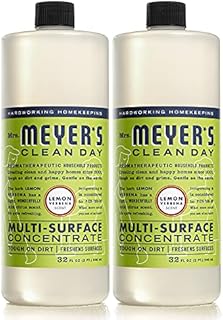 Mrs. Meyer's Multi-Surface Cleaner Concentrate, Use to Clean Floors, Tile, Counters, Lemon Verbena, 32 fl. oz - Pack of 2