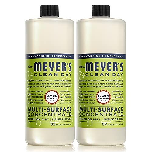 Mrs. Meyer's Multi-Surface Cleaner Concentrate, Use to Clean Floors, Tile, Counters, Lemon Verbena, 32 fl. oz - Pack of 2 #1