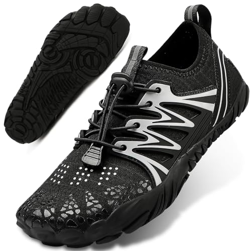 Water Shoes Mens,Barefoot Shoes with Reinforced Instep Support, Quick Dry Beach Shoes Aqua shoes with Drainage Holes,Non-slip Lightweight Running Shoe Mens Women for Swim Surf Gym Walking Hiking