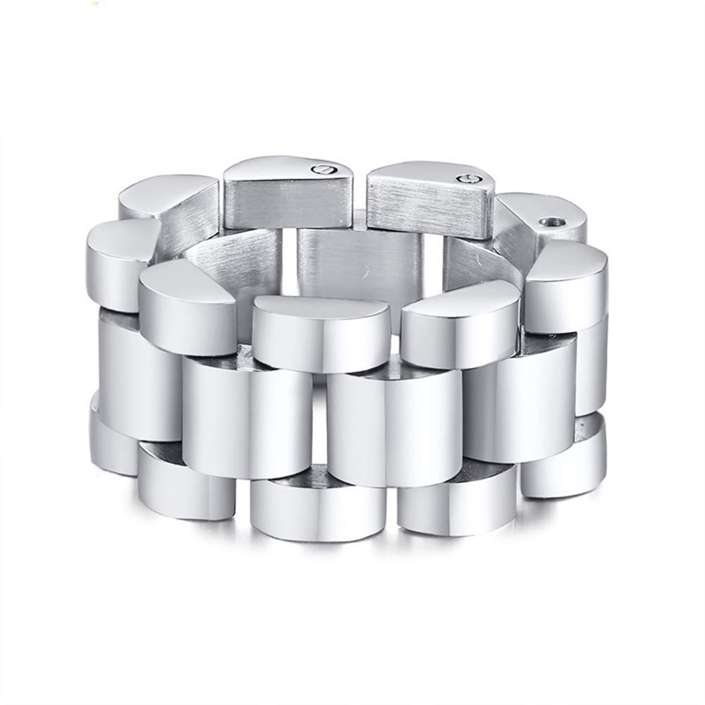 Asma Jewel House 10MM Chunky Chain Stainless Steel Wedding Bands Alliance Ring for Men/Boys (B07YG64V2B) Amazon Price History, Amazon Price Tracker
