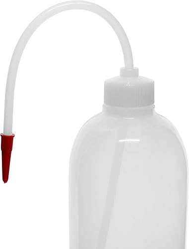 Miniatura 2 de EISCO Botella de lavado, 16.9 fl oz, polietileno, translúcido, irrompible, tapón de rosca con tubo de suministro flexible para dispensar líquido,