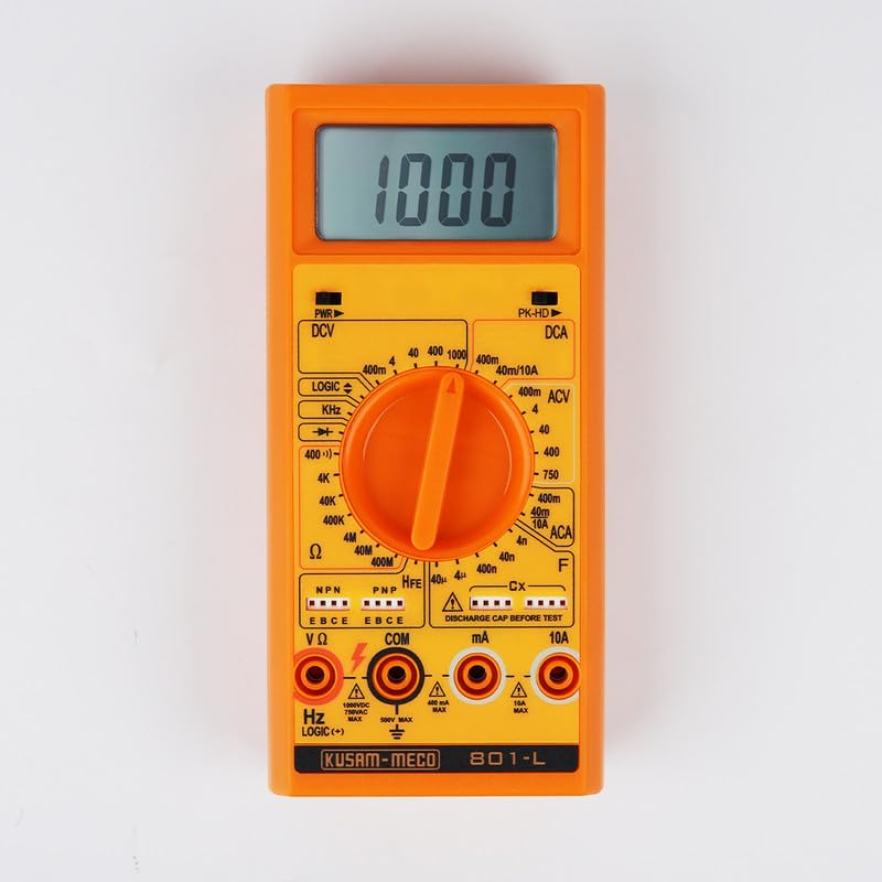 See full amazon price history chart for KUSAM-MECO 3 ¾ DIGIT 4000 Counts Large Display Digital Multimeter KM 801-L|11 Functions 36 Ranges |Easy To Operate| 1 Year Warranty KUSAM-MECO 3 ¾ DIGIT 4000 Counts Large Display Digital Multimeter KM 801-L|11 Functions 36 Ranges |Easy To Operate| 1 Year Warranty (B0CD7D7TKP) Amazon Price History, Amazon Price Tracker