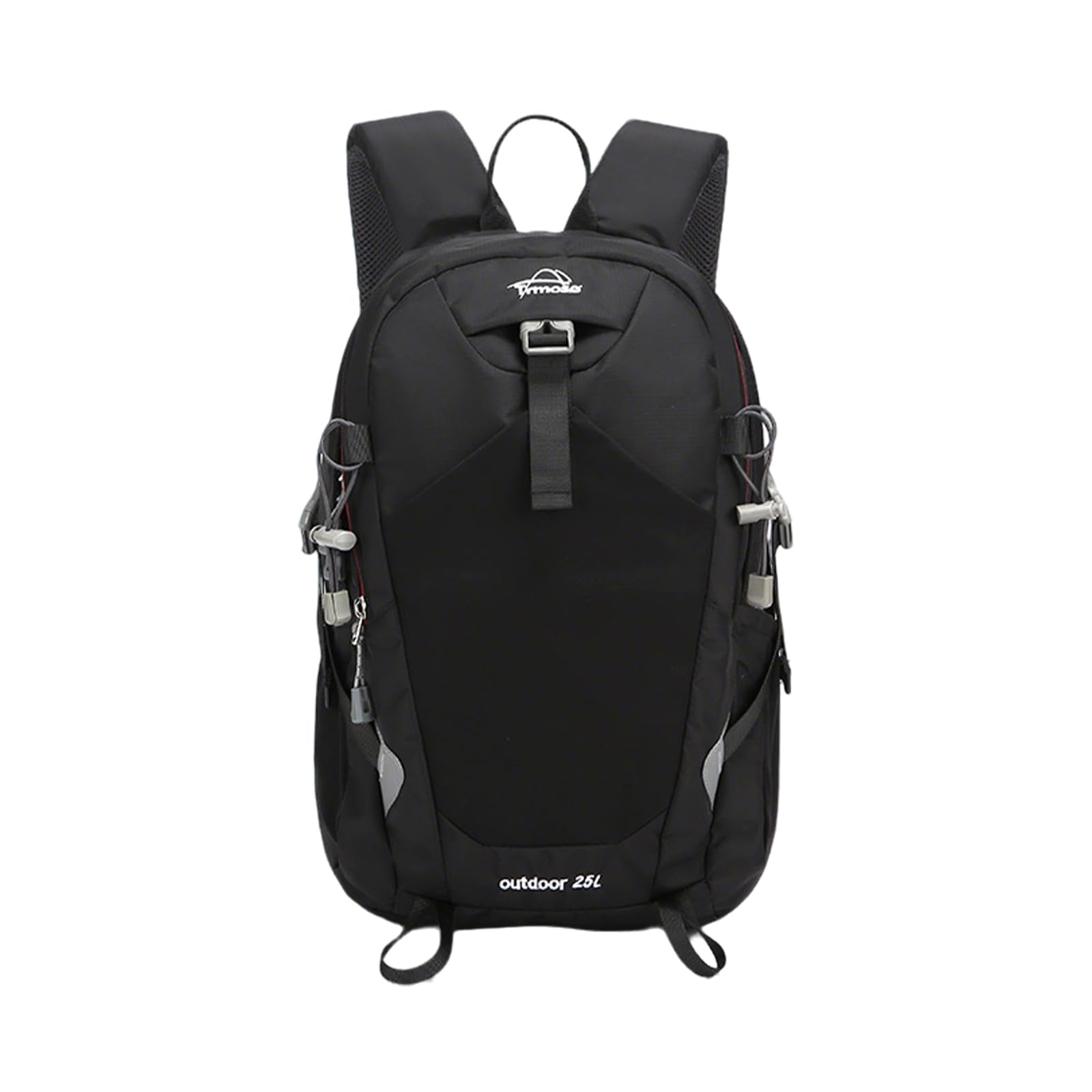 25L Zaino da Trekking Zaino Impermeabile Grande Zaini Leggero con Striscia Riflettente Tessuto Oxford Backpack per Donna Uomo Campeggio Arrampicata Viaggio Sport Nero