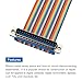 MECCANIXITY IDC Rainbow Wire Flat Ribbon Cable DB37 Male to DB37 Male 19.7 Inch Length 2.54mm Pitch Breadboard Jumper Wires for Electronic Projects