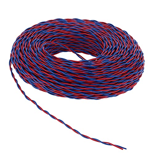 Yosoo Health Gear Cable Aislado RVS 2x0,75 Cable Aislado Eléctrico de Cobre Rojo 42 Núcleos Recubierto de PVC 100m 328.1ft AC300V 176F Flexible para Electrodomésticos Herramientas de Iluminación