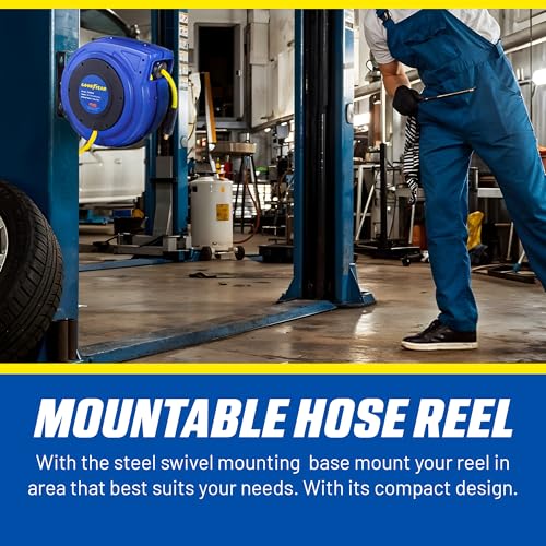 image for Goodyear Air Hose Reel Retractable 3/8