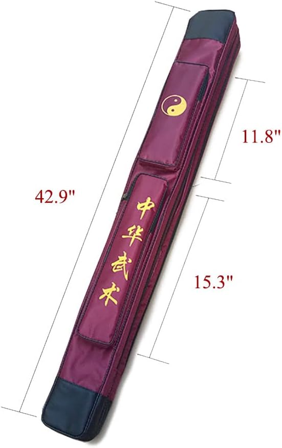 Kungfu Sword Carrying Case - Waterproof Chinese Taichi Martial Arts Double Layer Carrying Bag
