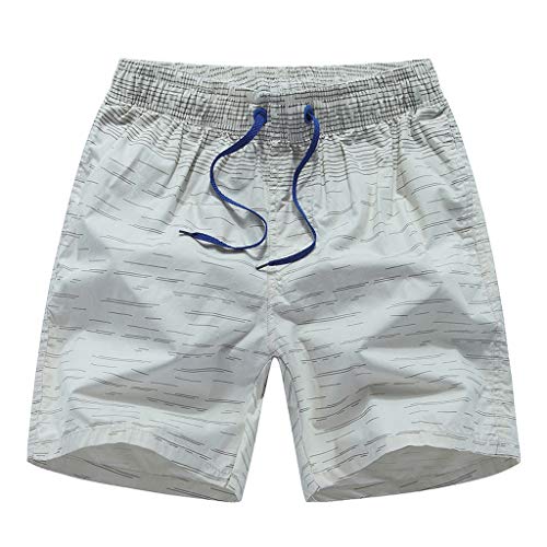 BXzhiri Breathable Swim Trunks Pants Swimwear Beach Casual Shorts Slim Wear Stripe Printing