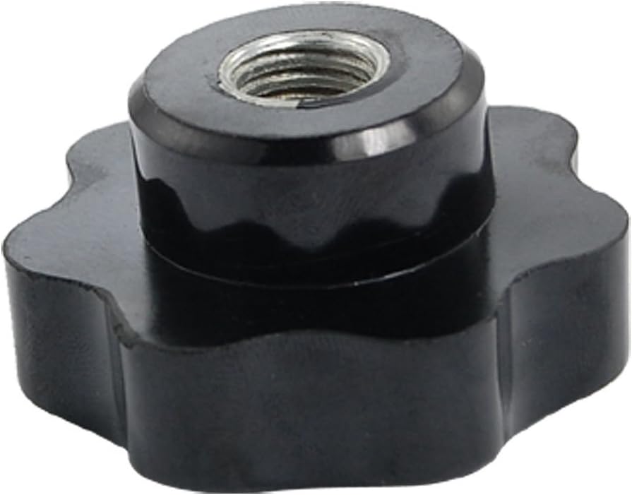 uxcell® 12mm Female Thread Diameter Black Plastic Star Knob