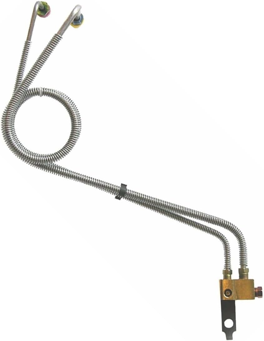 Inline Tube Compatible with 1966 GM A-Body Factory-Type Dual Master Conversion Block w/Lines for Power Disc/Drum Brakes, OE Steel