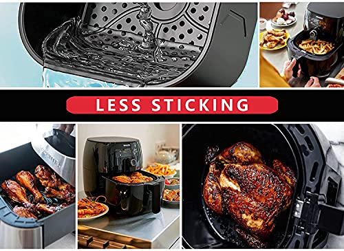 image for Gogdod Square Air Fryer Liners (4 Pcs/8.5 Inch), Reusable Silicone Air