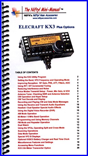 Elecraft KX3 Mini-Manual by Nifty Accessories