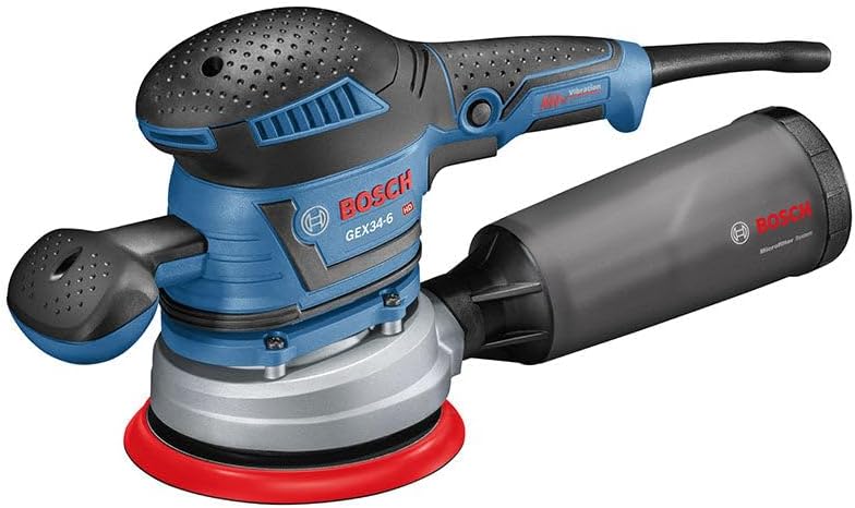 BOSCH GEX34-6N 6 Pulg. Lijadora/pulidora orbital aleatoria de orificios múltiples