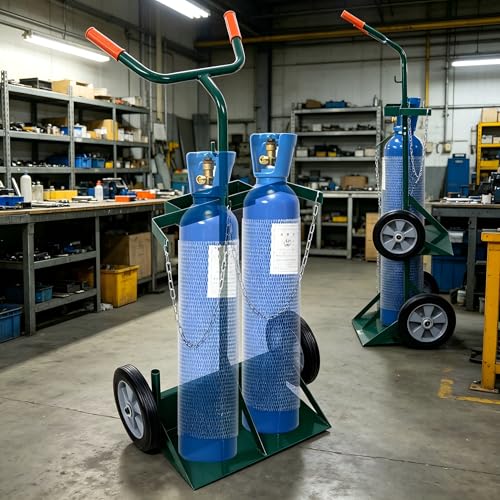Carretilla para tanques de soldadura 440 lbs con ruedas sólidas miniatura 5