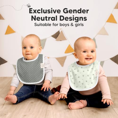 Image of KeaBabies 8-Pack Organic Baby Bibs for Drooling and Teething (Nordic) | Soft Cotton Bibs for Baby Girl, Boy, Extra Absorbent, Easy to Clean & Put On, Toddler, Newborn, Infant 0-24 Months