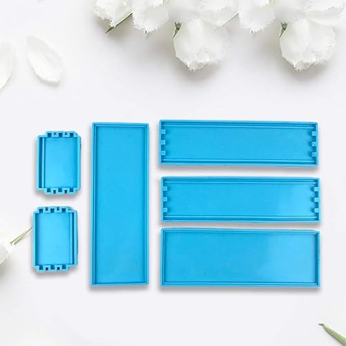 Miniatura 3 de appuivbt Caja de almacenamiento de dominó grande molde de resina soporte de caja de almacenamiento de joyas molde de silicona para hacer
