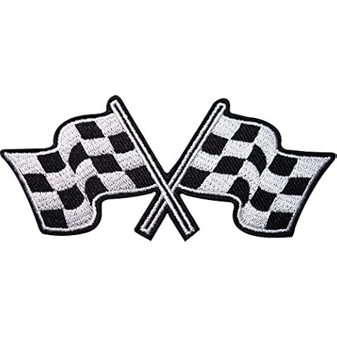 Checkered Flag Embroidered Patch for F1 Shirts Cover