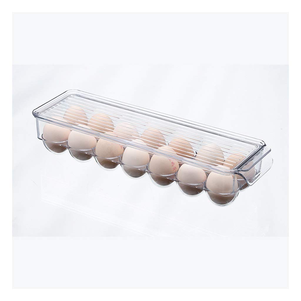 ZHANGXIAO Eierablage, Container Kühlschrank Transparent Aufbewahrungskiste Zum Entenhenne Geflügel Eierhalter (Farbe : Holds 14 Eggs)