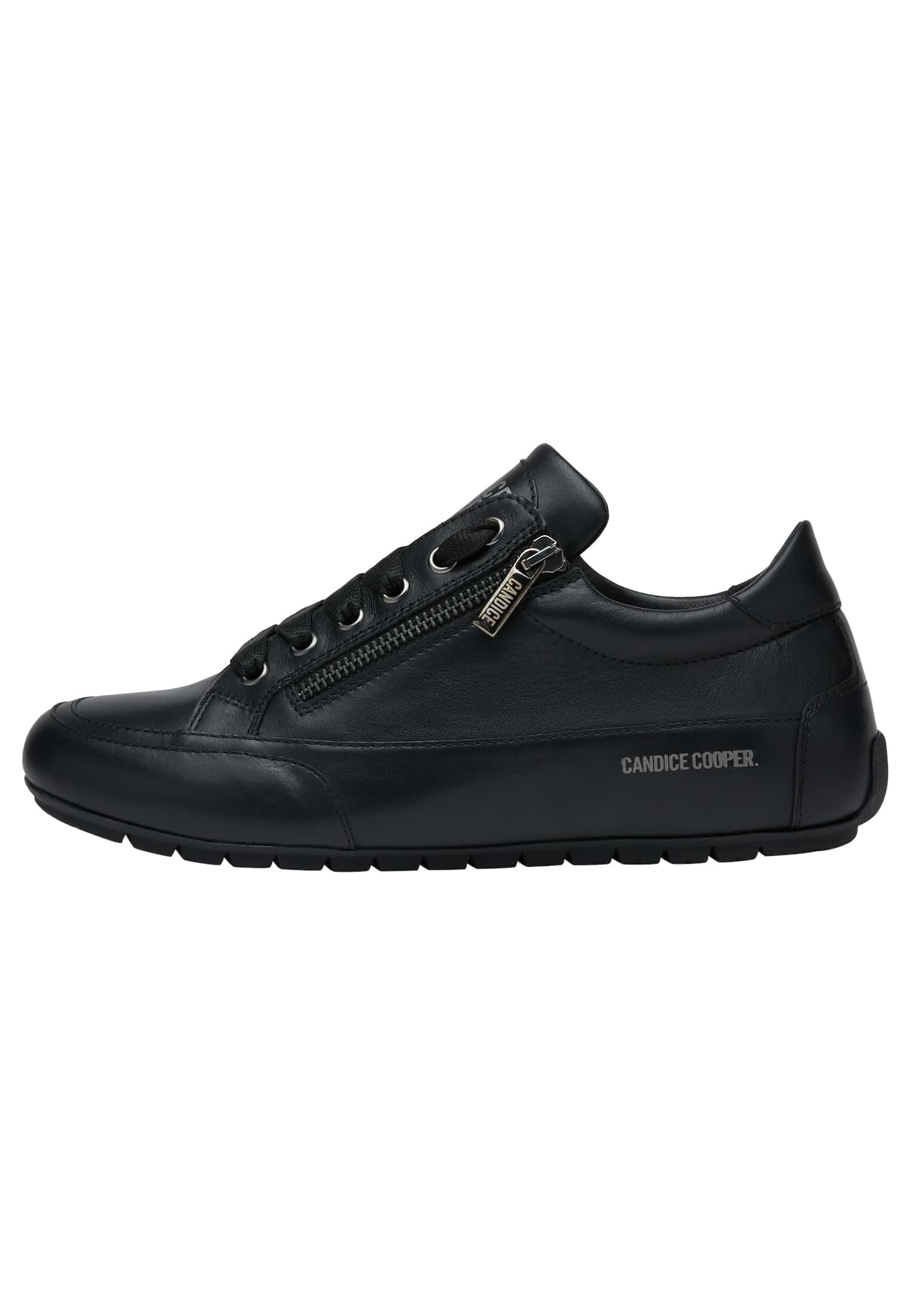Candice Cooper Women's Rock Zip Chic Oxford Flat, Black, 6 UK