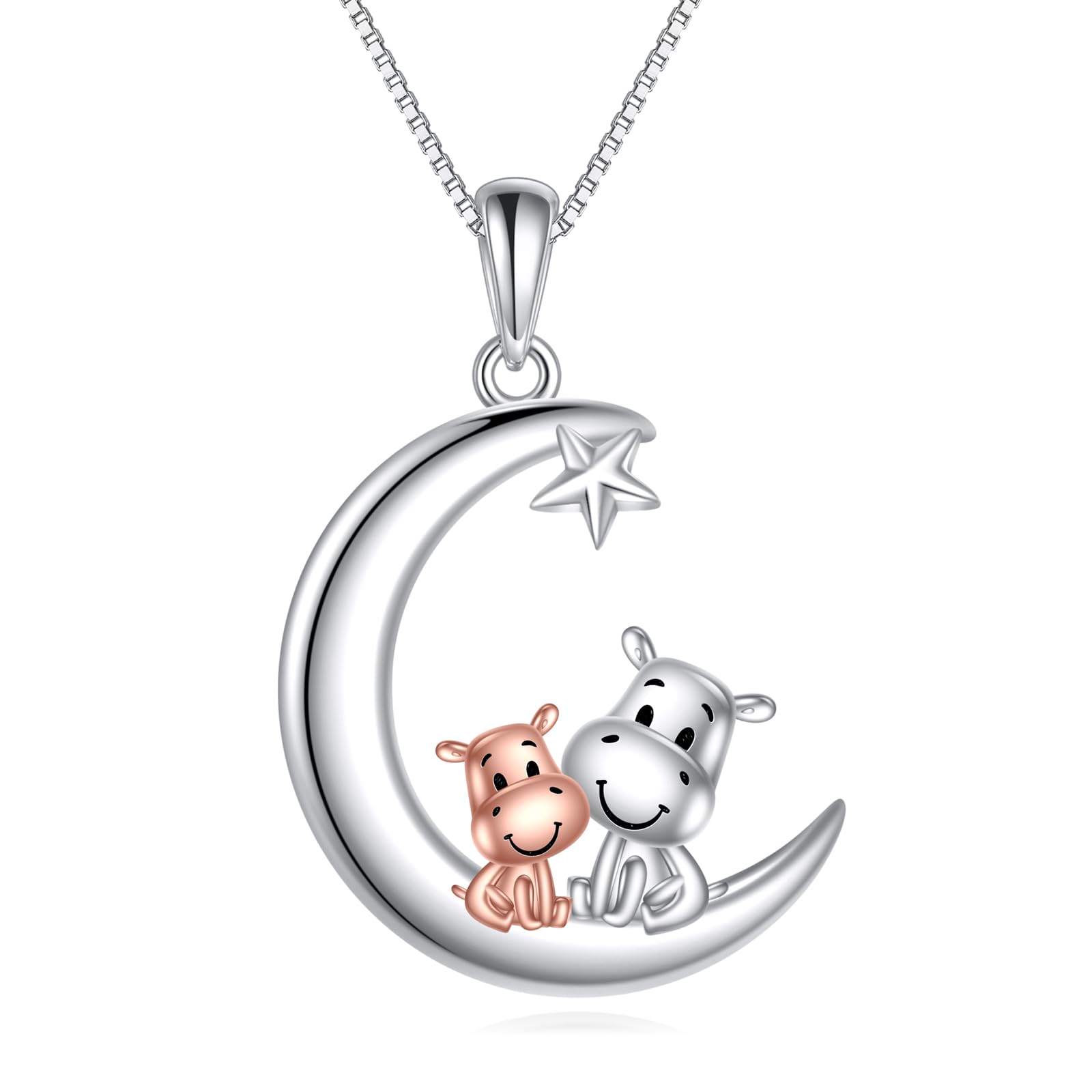 Collana in argento sterling bicolore a forma circolare con