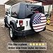 Jayke Joy Spare Tire Cover, Wheel Cover with American USA Flag PVC Leather Waterproof Dust-Proof Universal Fit for Jeep Trailer RV SUV Camper Vehicle (14 Inch)