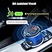 VicTsing (Upgraded Version) V5.0 Bluetooth FM Transmitter for Car, QC3.0 & LED Backlit Wireless Bluetooth FM Radio Adapter Music Player/Car Kit with Hands-Free Calls, Siri Google Assistant-Blue
