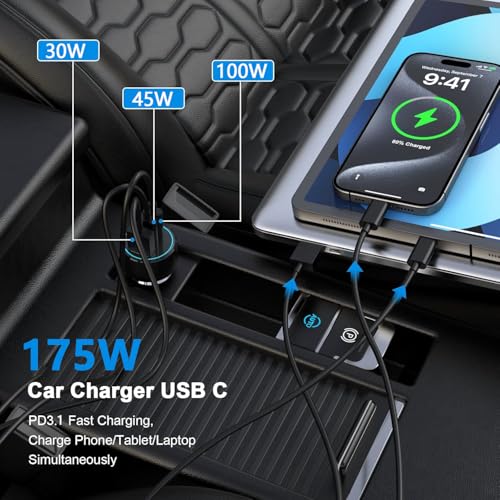 Bywulanda-USB-C-Car-Charger-175W-3-Port-Compact-Fast-Charger