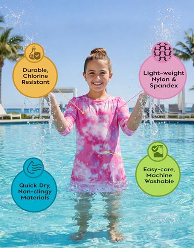 Image of Shira Modest Girls Swim Dress | 3 /4 Sleeve Swimdress, Full Coverage Bathing Suit | Tznius UPF 50+ Quick-Dry