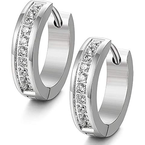 LOLIAS Pendiente de Acero Inoxidable para Mujer con Circonita Cúbica Cover