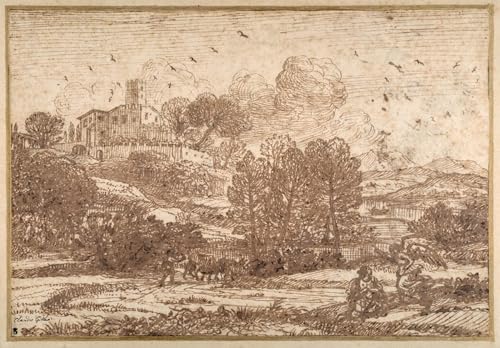Toile Claude Lorrain Agar et l'ange de qualité supérieure en 60x90cm