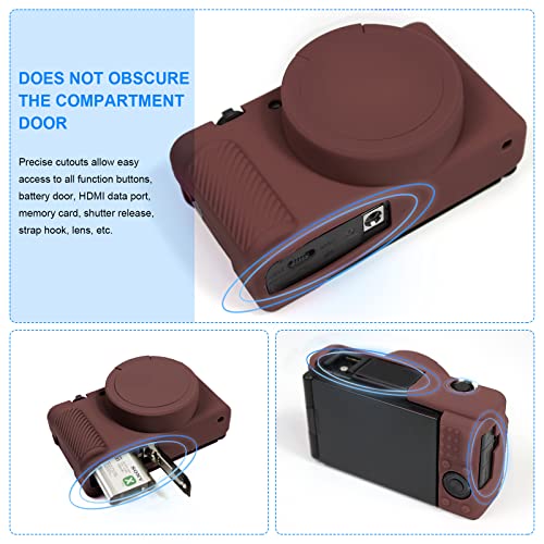 Funda protectora Easy Hood para cámara Sony ZV-1 café miniatura 4