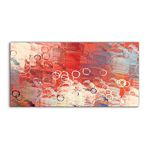 Image sur verre 120x60cm Art Abstraction Circle pour décoration murale de salon