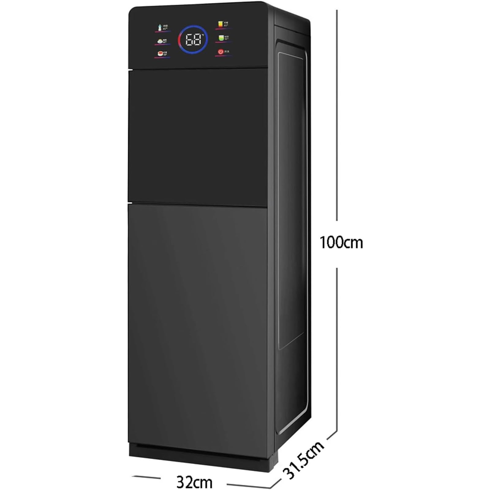 Wasserkühlerspender for den Boden, freistehend, Kalt- und Warmwasserbereiter mit Doppelfunktion, for Zuhause, Büro Familie, Schule, Geschäft, Gewerbe,001,100cm*32cm*31.5cm