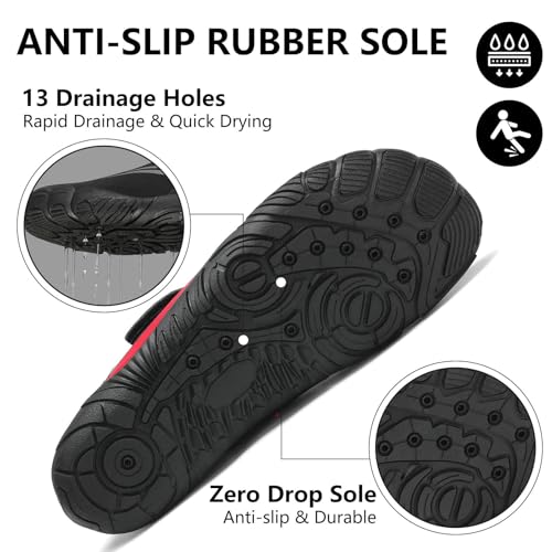 Image of Mishansha Womens Mens Water Swim Shoes Wide Toe Box Barefoot Shoes US Size 5.5-13.5 Women / 3-11.5 Men