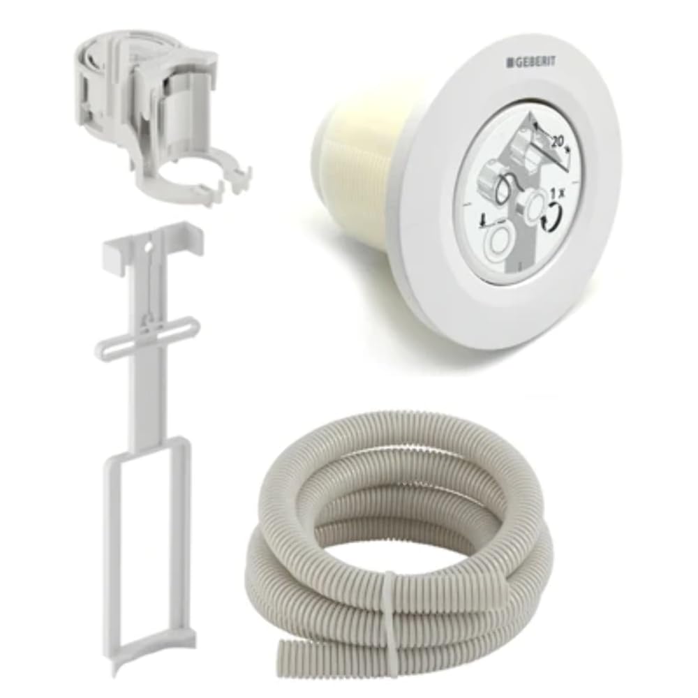 GEBERIT Mando neumático para cisternas de Descarga Unica+ monotasto, Multicolor, Estándar