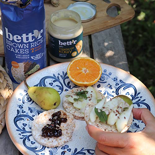 bett r Brown Rice Cakes 7 Super Seeds, Bio, Organisch, Gluten free Vegan Snacks-12 x 120 g