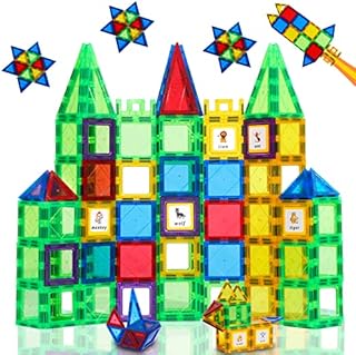 Magblock Magnetic Building Blocks Sets - 46PCS Magnetic Tiles | Magnet Game Toy | Construction Educational Toys for 3 4 5 6 Years Old Boys & Girls On Birthday