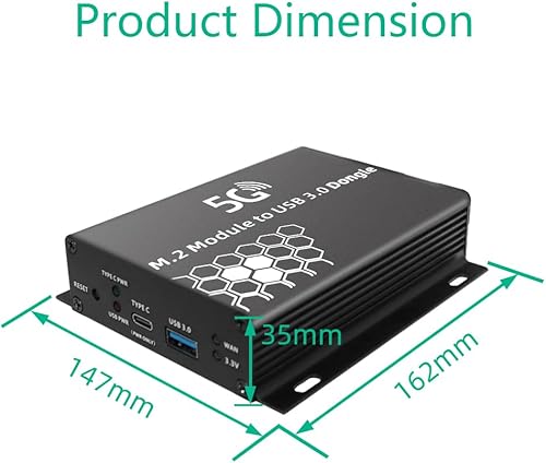 Miniatura 7 de HLT Adaptador NGFF (M.2) 4G/5G a USB 3.0 con alimentación auxiliar y ventilador enfriador